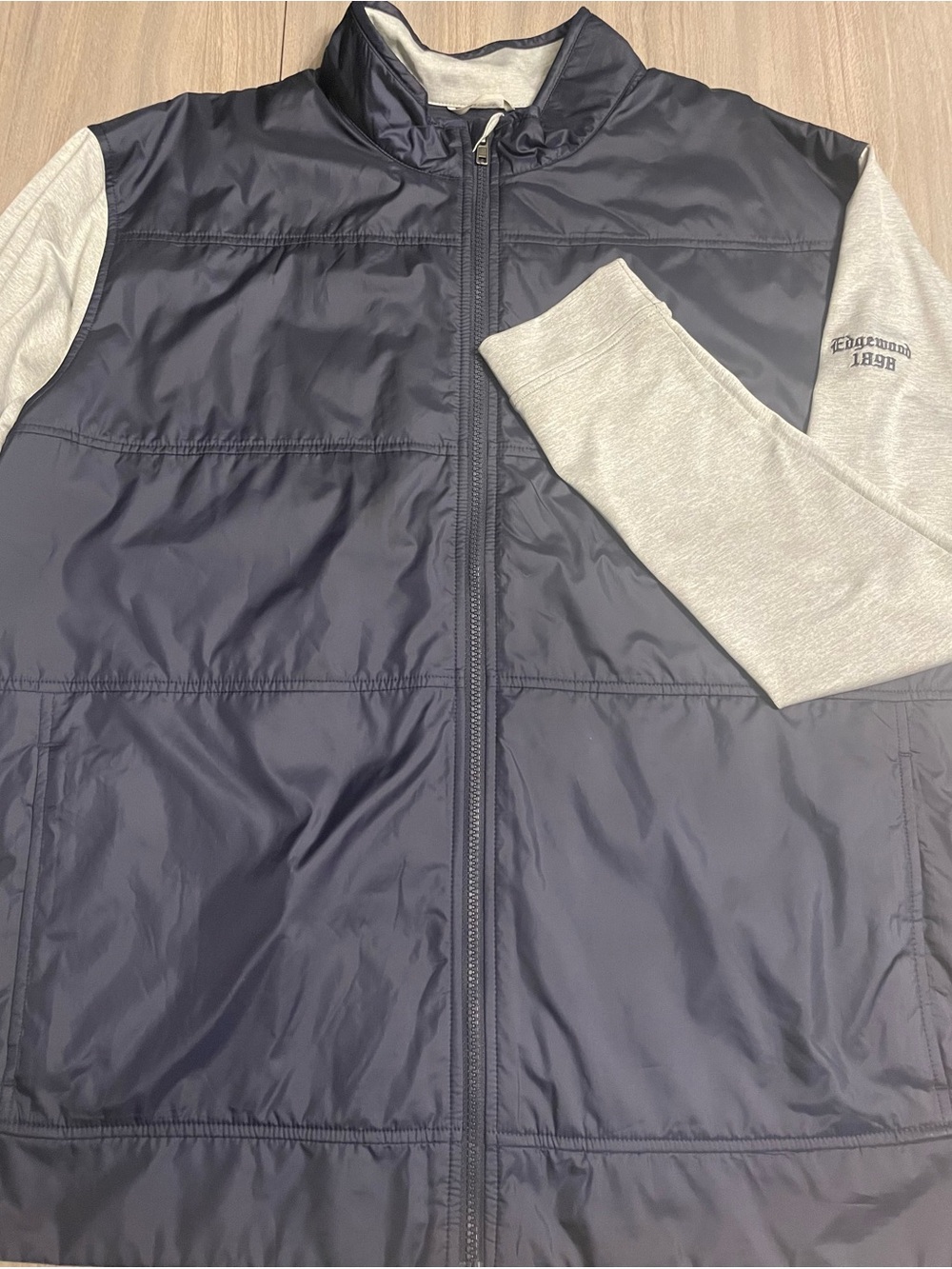 Cutter & Buck CB DryTec XXL Men’s Golf Full-Zip Jacket – Navy & Gray – Edgewood